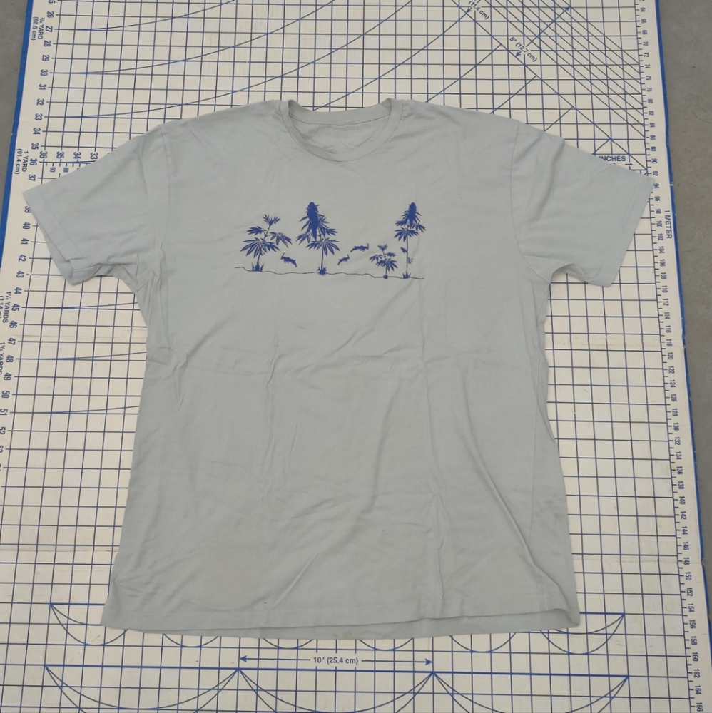 LBlue Kudu Short Sleeve Shirt 2XL Light Blue MMJ Edibles Company